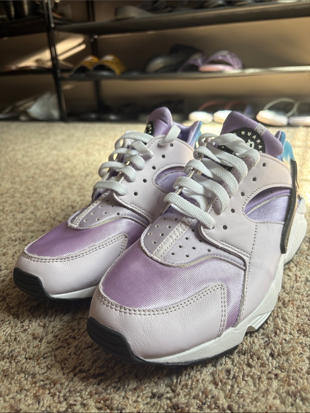 Women Lavender Huarache-Style Athletic Sneakers